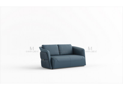 Two-seater design sofa 2-seater couch upholstery suite sofas couch blue luxury
