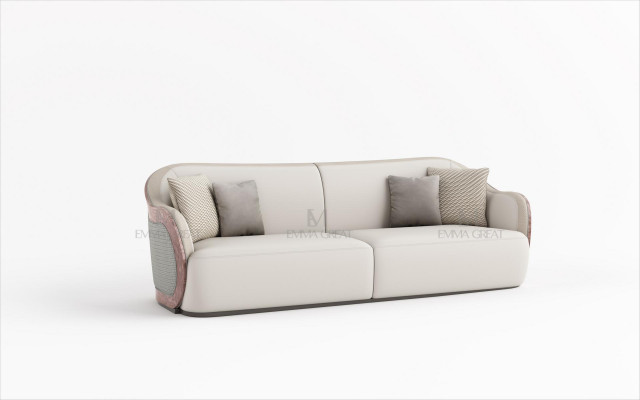 Modern three-seater sofa, new couches, luxury upholstered three-seater sofa, new