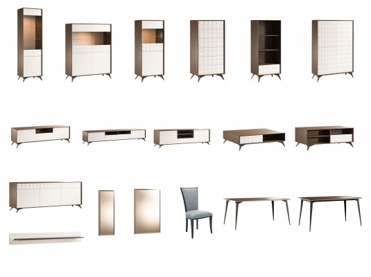 Set Modern Wall Unit Sideboard RTV Living Room Style Wall Units