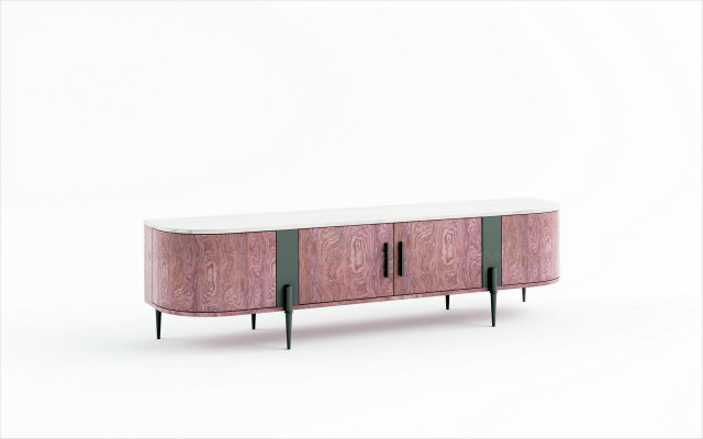 Designer TV stand sideboard side low board cabinet living room shelf