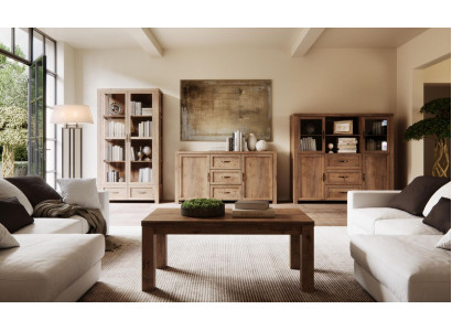 Living room furniture set designer living room bookcase chest of drawers display cabinet 3 pieces. New