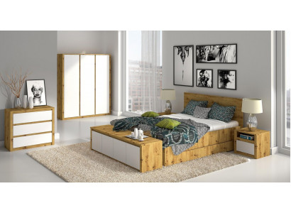 Design bedroom luxury bed nightstand dresser 6-piece bedroom set hotel