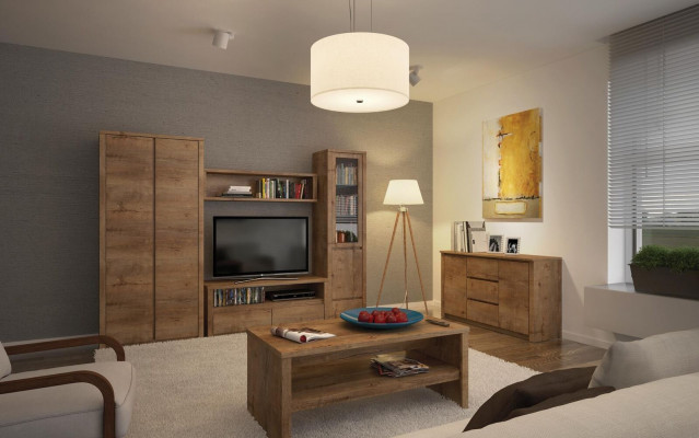 Living room furniture set design living room sideboard wall shelf dresser display cabinet 5-piece set.