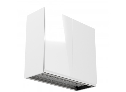 Wall-mounted cabinet for dishes, wall-mounted cabinet interior, kitchen light, kitchen.