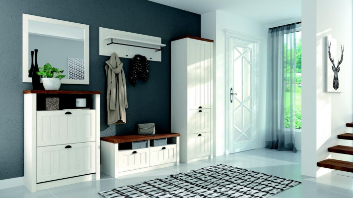 Wardrobe Set Wood Storage Door Wardrobe 5-piece New Hallway Wardrobe Hall Set