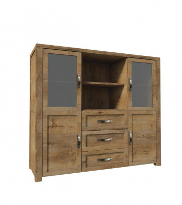Buffet Sideboard Cabinet Wood Handmade Wood Country Style Sideboards Cabinets 2-piece.
