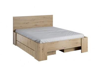 Luxury furniture design double hotel wood box bedroom beds bed frame new
