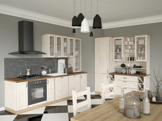Classic kitchen, compact kitchens, tall cabinet, cupboard, wall cabinet, custom-made.