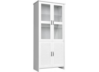 Wood glass cabinet display cabinets white country-style tall cabinet display cabinet