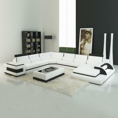 Designer U-Shaped Lounge Couch Corner Sofa Upholstered Suite Corner Suite Sofa