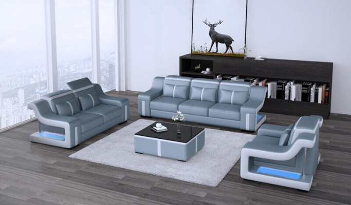 Sofa Set Couch Upholstered Sofa Set 3+2 Leather Couches Sofas Complete