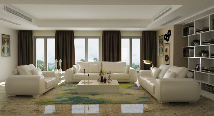 Leather sofa couch living area set modern sofa sets new