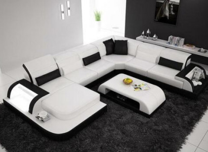 Living landscape extra luxury class corner sofa couch - corner suites leather sofa