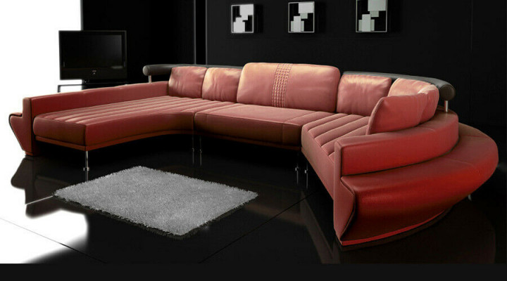 Round couch sofa upholstery, round sofas, living landscape, corner sofa, corner suite.