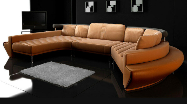 Round couch sofa upholstery, round sofas, living landscape, corner sofa, corner suite.