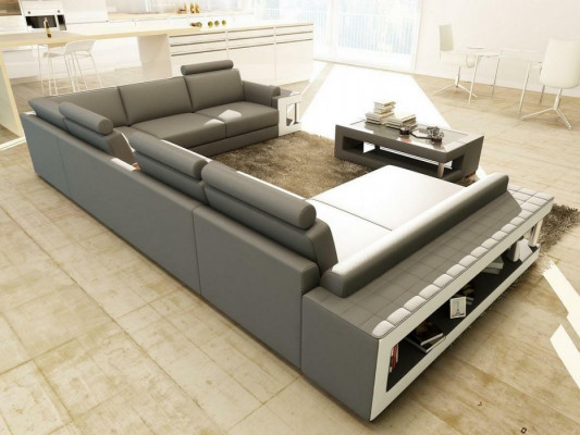 Living landscape luxury trend collection couch leather sofa U-shaped seat
