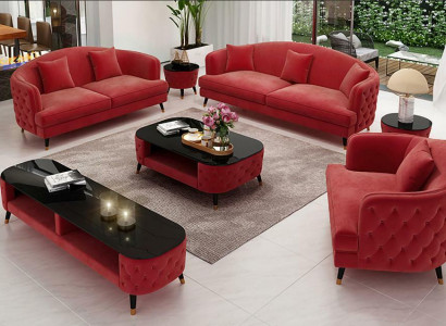 Sofa Set 3+2+1 Seater Coffee Table Sideboard Set Design Modern 7-piece