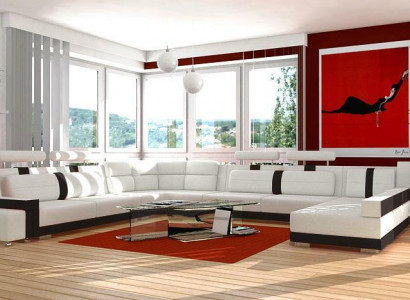 U-shaped sofa set couch upholstery suite living landscape design
