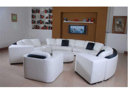 Sectional round corner sofa leather round couch set sofa corner couch