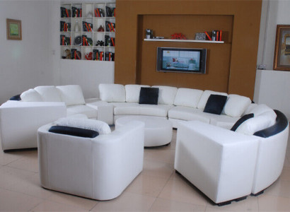 Sectional round corner sofa leather round couch set sofa corner couch
