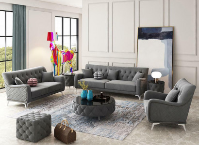 7-piece sofa set, sofa seating, coffee table, couch, modern sofas, velvet sofa, new