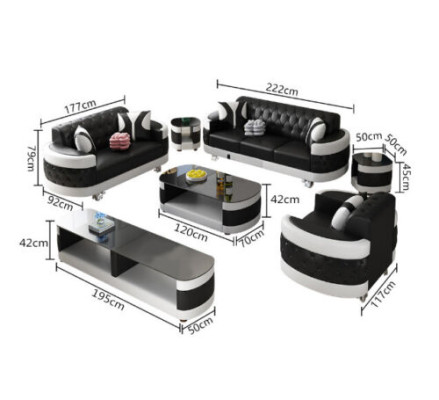 Living room set sideboard coffee table side table table 7-piece complete suite