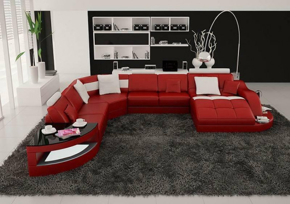 Designer living landscape furniture corner unit U-shaped couch corner sofa upholstery