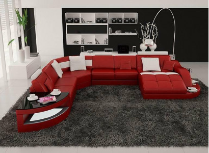 Designer living landscape furniture corner unit U-shaped couch corner sofa upholstery