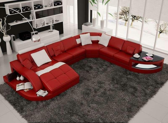 Designer living landscape furniture corner unit U-shaped couch corner sofa upholstery
