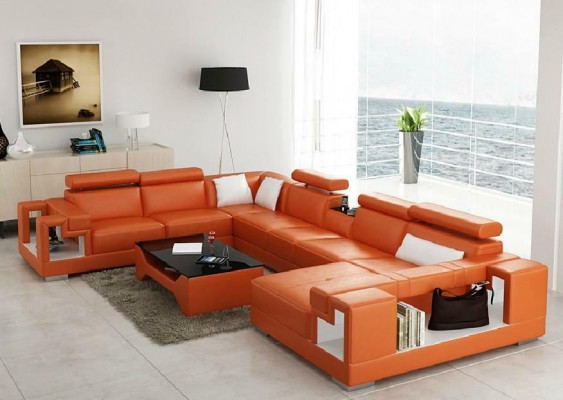 Corner set U-shape sofa living landscape U-shape corner sofa couch upholstery