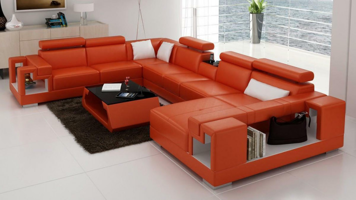Corner set U-shape sofa living landscape U-shape corner sofa couch upholstery