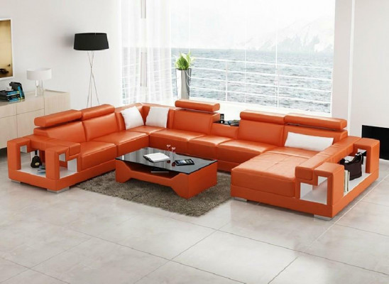 Corner set U-shape sofa living landscape U-shape corner sofa couch upholstery