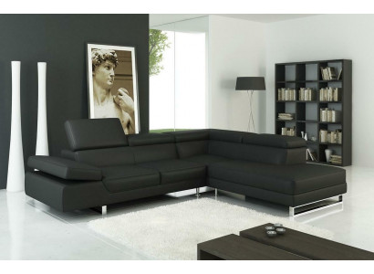Sectional leather sofa L-shaped sofa couch decor upholstery seat corner