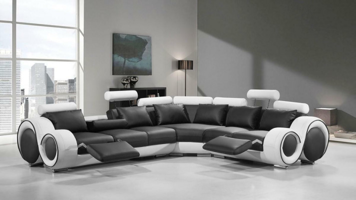 Designer sofa set living area couch corner sofa leather textile upholstery