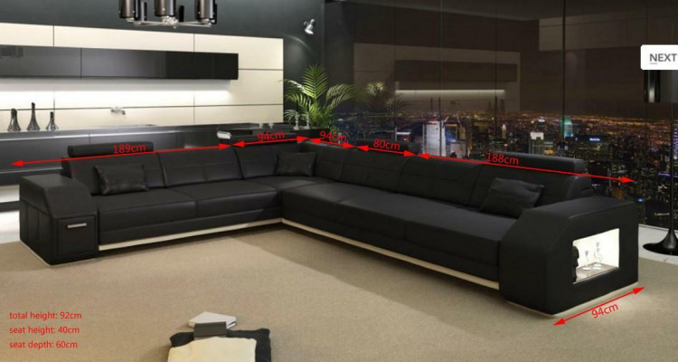 Corner sectional leather textile upholstered designer sofa living landscape.