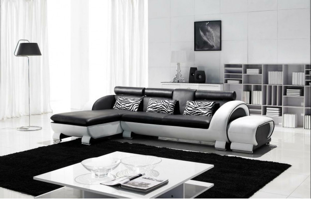 Corner sofa leather sofa living landscape L shape decorative sofa couch upholstery seat corner
