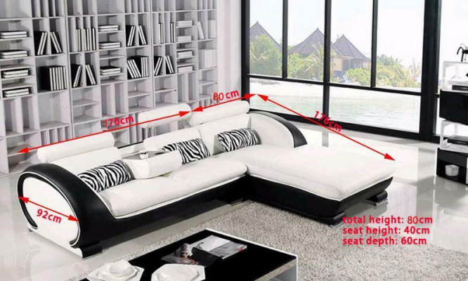 Corner sofa leather sofa living landscape L shape decorative sofa couch upholstery seat corner