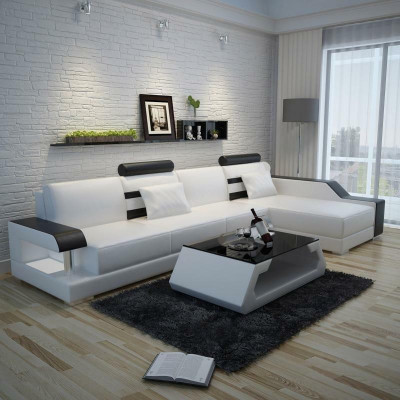Illuminated living room seating arrangement couch sets seat upholstery