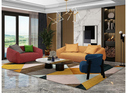 Luxury Textile Sofa Design Couch Sofa Set 3+1+1 Seater Suite Living Room New