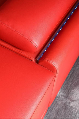 Couch Illuminated Leather Corner Sofa L Shape Sound LED Speakers Modern