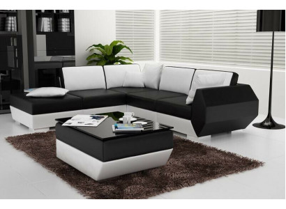 Corner sofa leather sofa upholstered living area couch sofa corner suite L shape