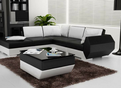 Corner sofa leather sofa upholstered living area couch sofa corner suite L shape