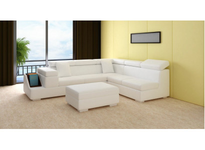Sectional sofa L-shaped sofa couch upholstered sofas living room landscape leather sofa stool