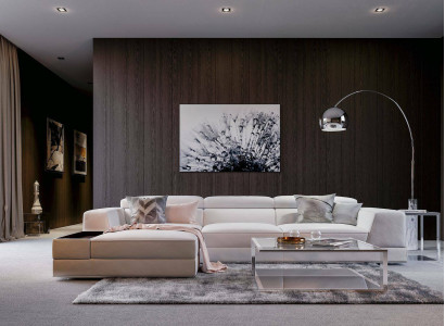 Leather sofa couch corner sofa corner padding seat set decoration living landscape