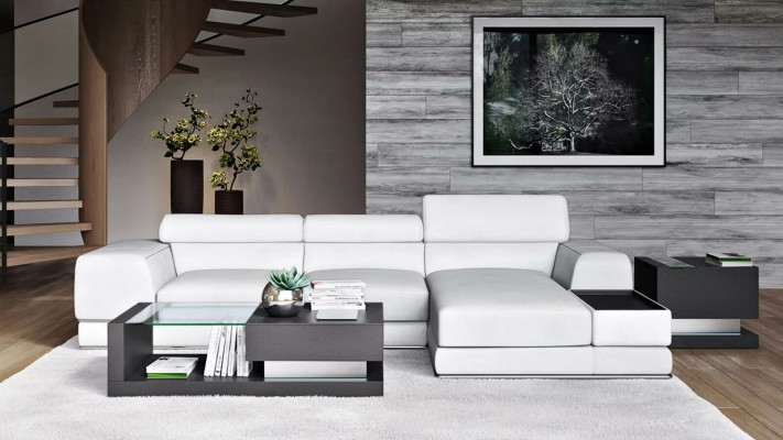 Leather sofa couch corner sofa corner padding seat set decoration living landscape
