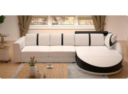Designer sofa couch upholstery suite corner sofa leather textile living landscape