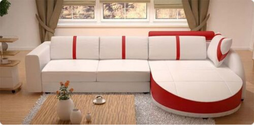 Designer sofa couch upholstery suite corner sofa leather textile living landscape