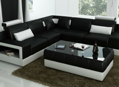 Designer suite sofa couch corner sofa with stool living room landscape upholstery