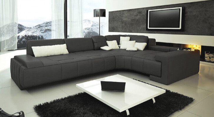 Leather Modern Couch Living Landscape Leather Sofa Decoration Sofa Set Sofa L-Shape