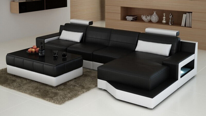 L-shaped sectional sofa exclusive living room furniture